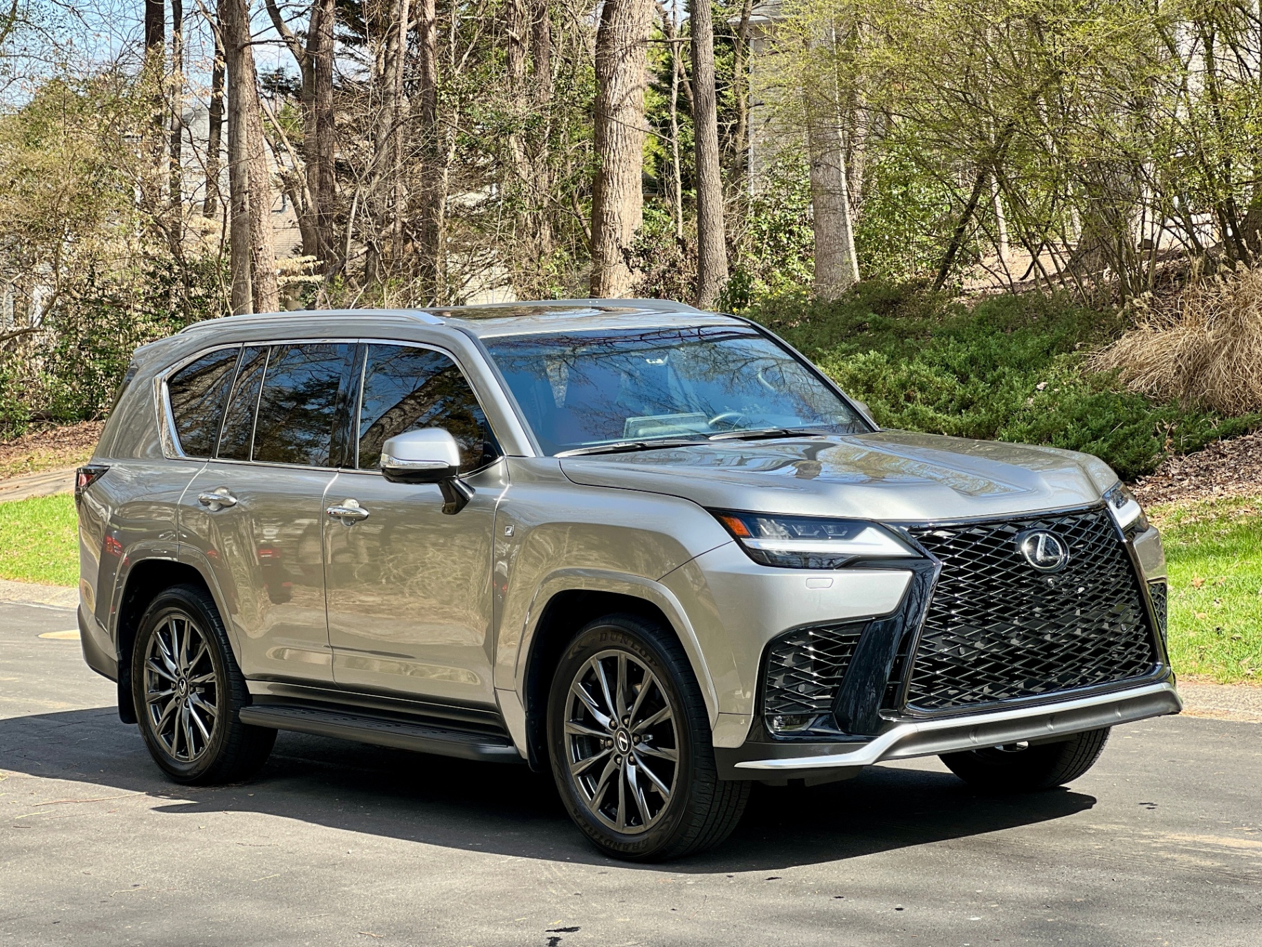 Silver Lexus LX SUV photographed outdoors after ceramic coating service.
